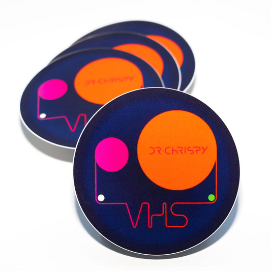 VHS "tape effect" stickers